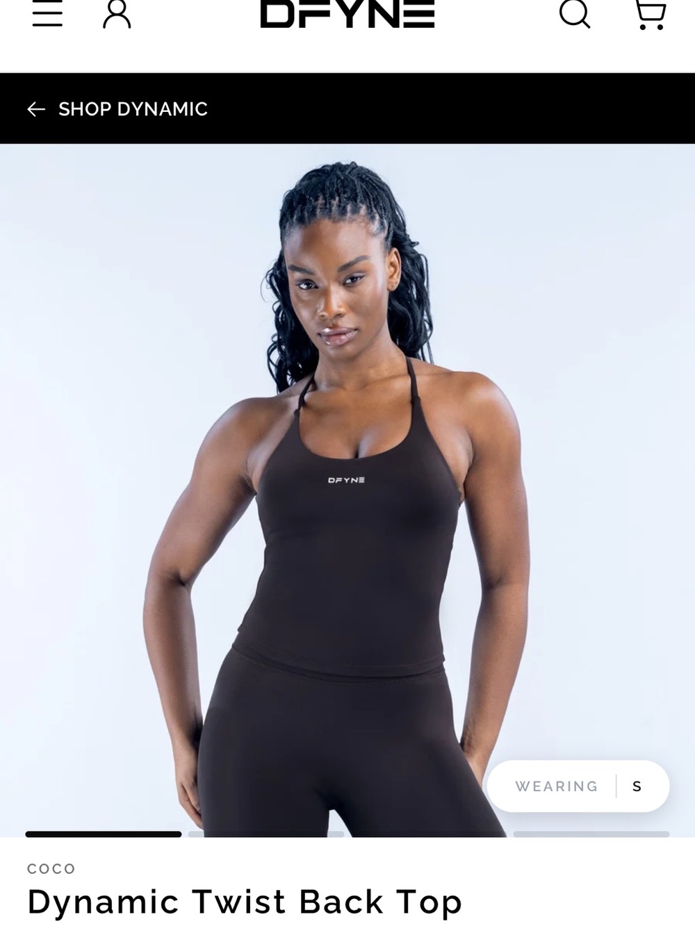 DFYNE Dynamic Twist Back Camisole in Coco Brown